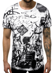 Muška majica Bijela OZONEE JS/KS1987