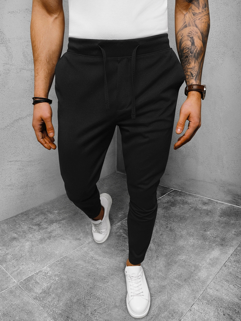 Muške Chino Hlače Crne OZONEE DJ/2302/22