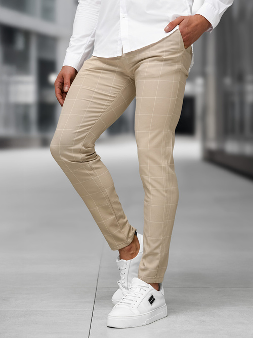 Muške chino hlače bež OZONEE DJ/5505Z