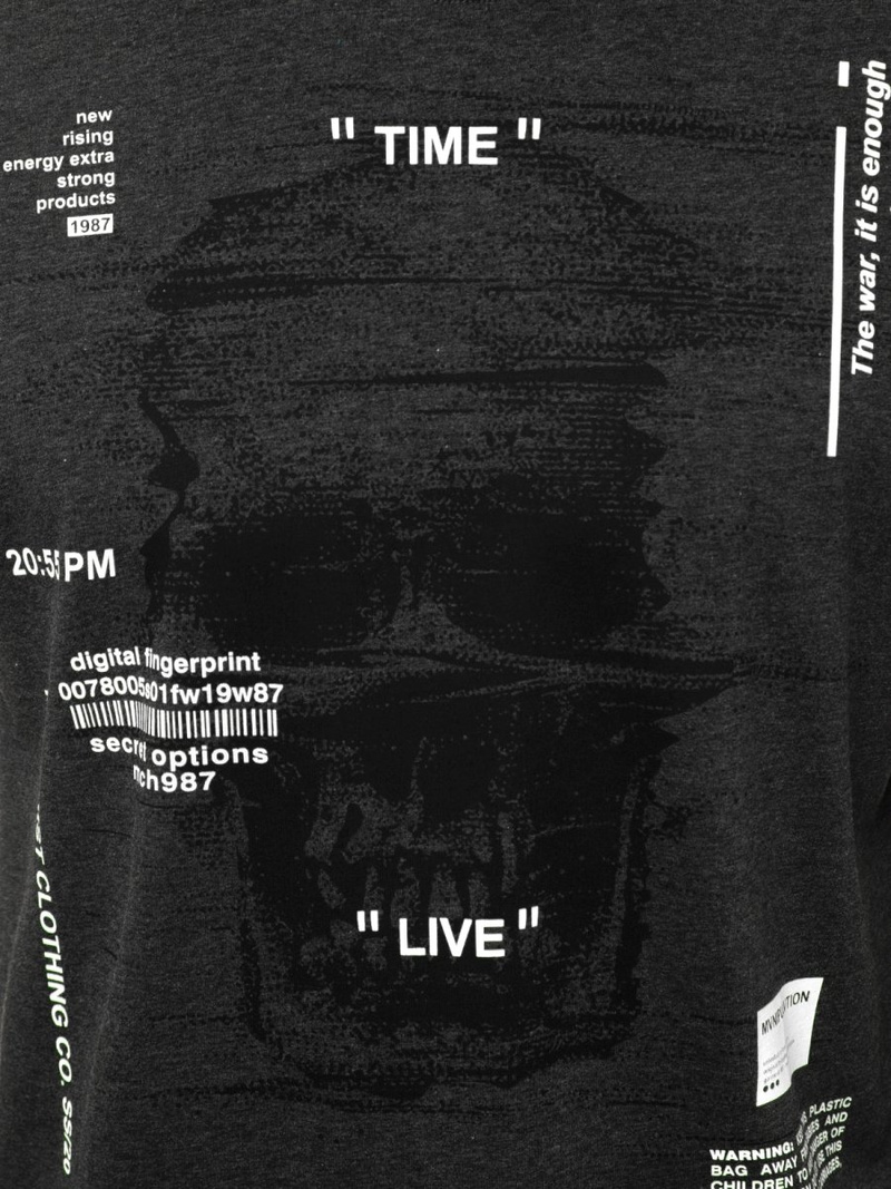 Muška majica bez rukava grafitno-bijela OZONEE MACH/M1212