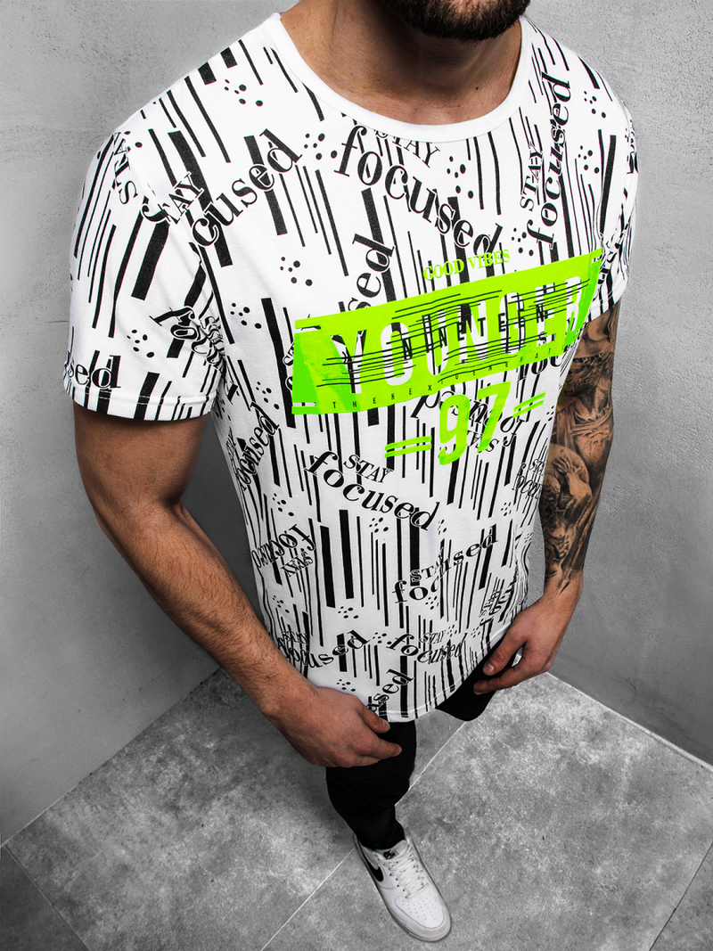 Muška majica Bijela OZONEE JS/KS1993Z