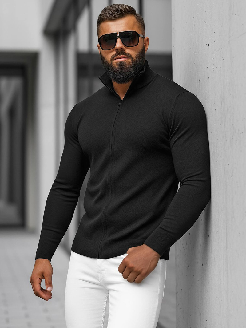 Muški Džemper Crni OZONEE NB/MM6004/4Z