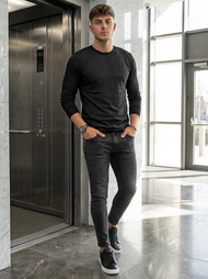 Muške traperice crne OZONEE O/JK2918Z