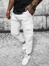 Muške jogger hlače bijele OZONEE O/PAN23023