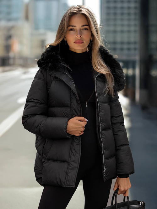 Ženska Zimska Jakna Crna OZONEE JS/5M3256/392Z