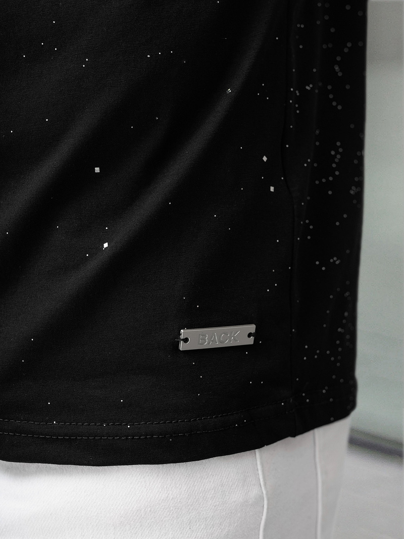 Muška Majica Crna OZONEE O/QQ1390