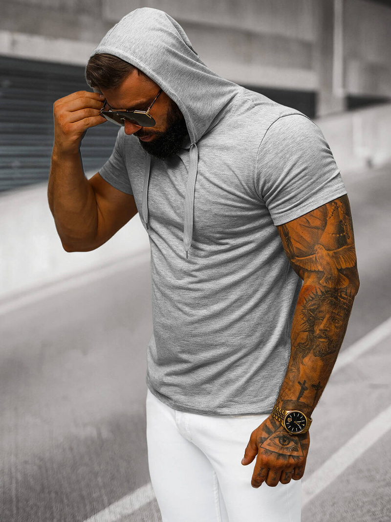 Muška Majica Sivi OZONEE JS/8T89/2