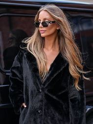 Ženska zimska jakna od krzna crna OZONEE JS/11Z8250