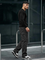 Muške traperice grafitne OZONEE O/KK2828/5Z