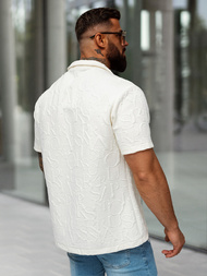 Muška košulja kratkih rukava ecru OZONEE O/B2256