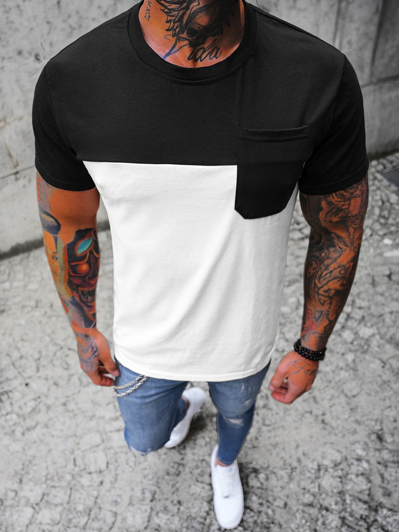 Muška Majica Crno-Bijeli OZONEE JS/8T91/1