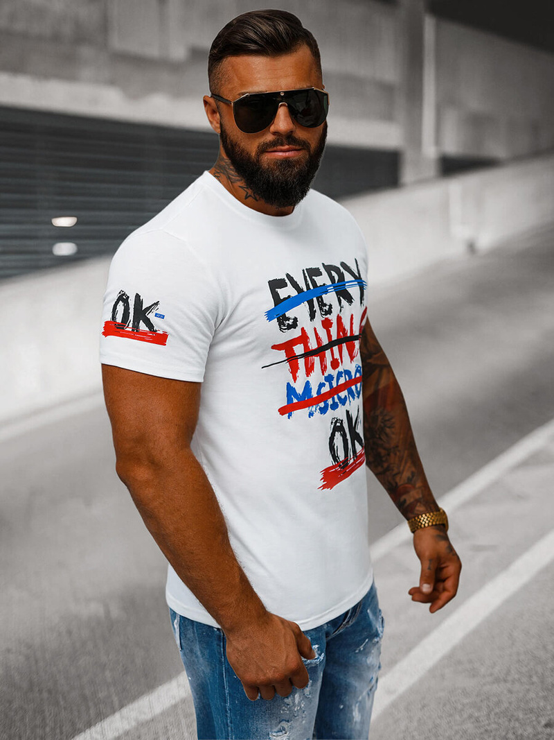 Muška majica bijela OZONEE O/8T1266/1