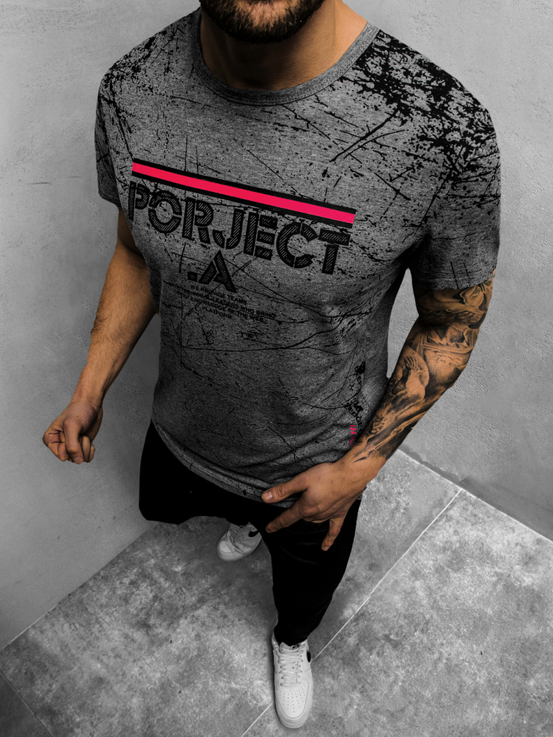 Muška majica grafitne OZONEE JS/SS10917Z