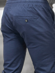 Muške chino jogger hlače svijetlo mornarsko plava OZONEE JB/JP1145/5