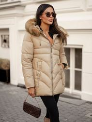 Ženska Jakna Bež OZONEE JS/5M3257/62