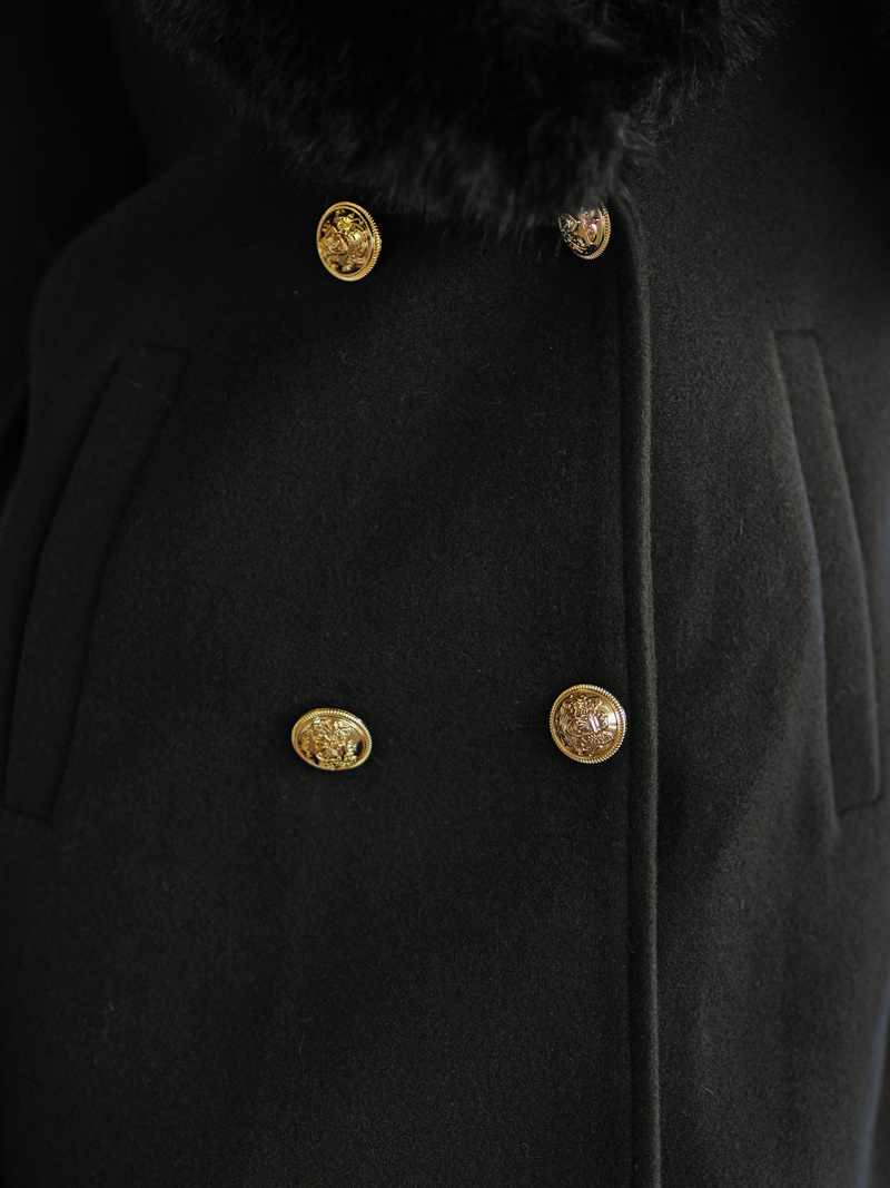 Ženski kaput crna OZONEE JS/61M8509/392