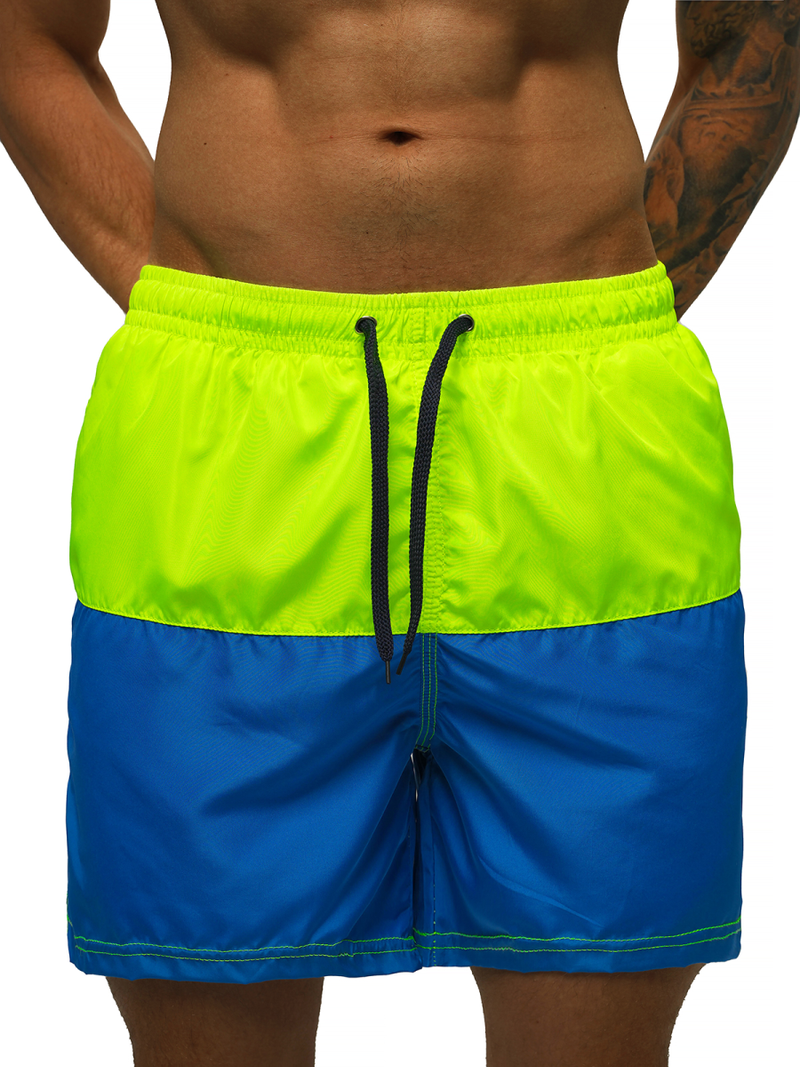 Muške kupaće kratke hlače žuto plava OZONEE JS/HM057