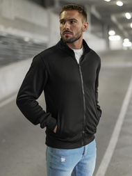 Muška dukserica s patentom crna OZONEE JS/2002Z