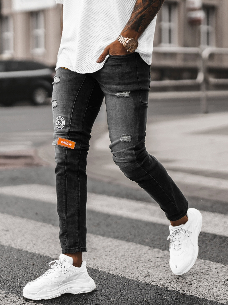 Muške traperice crne OZONEE NB/MP0047NZ