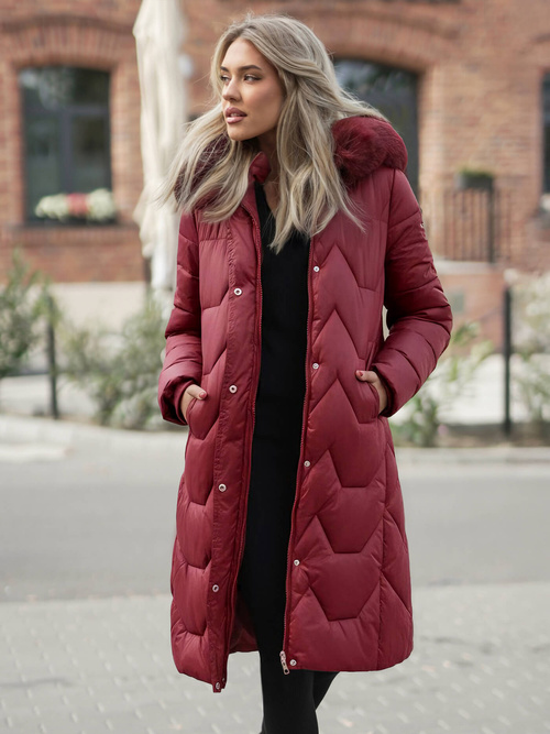 Ženska Zimska Jakna Bordo OZONEE JS/5M3229/1Z