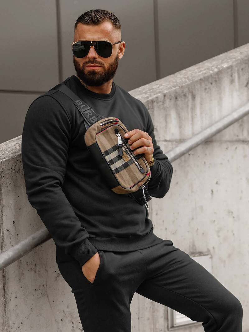 Muška trenirka crna OZONEE JS/68C10380/3Z