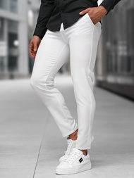 Muške chino hlače bijele OZONEE DJ/5526Z