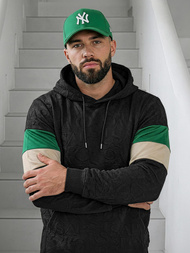 Muška dukserica s kapuljačom crna OZONEE JS/3B578