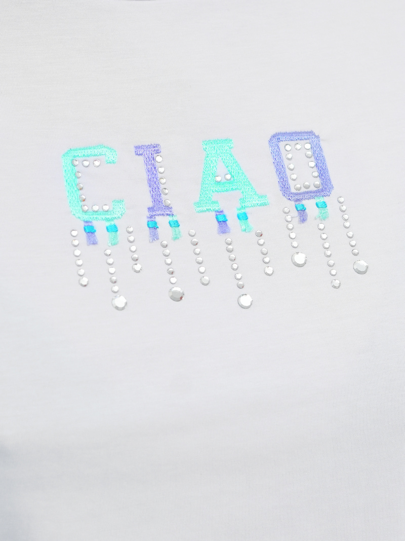 Ženska majica bijelo-mentola OZONEE JS/RJ77542