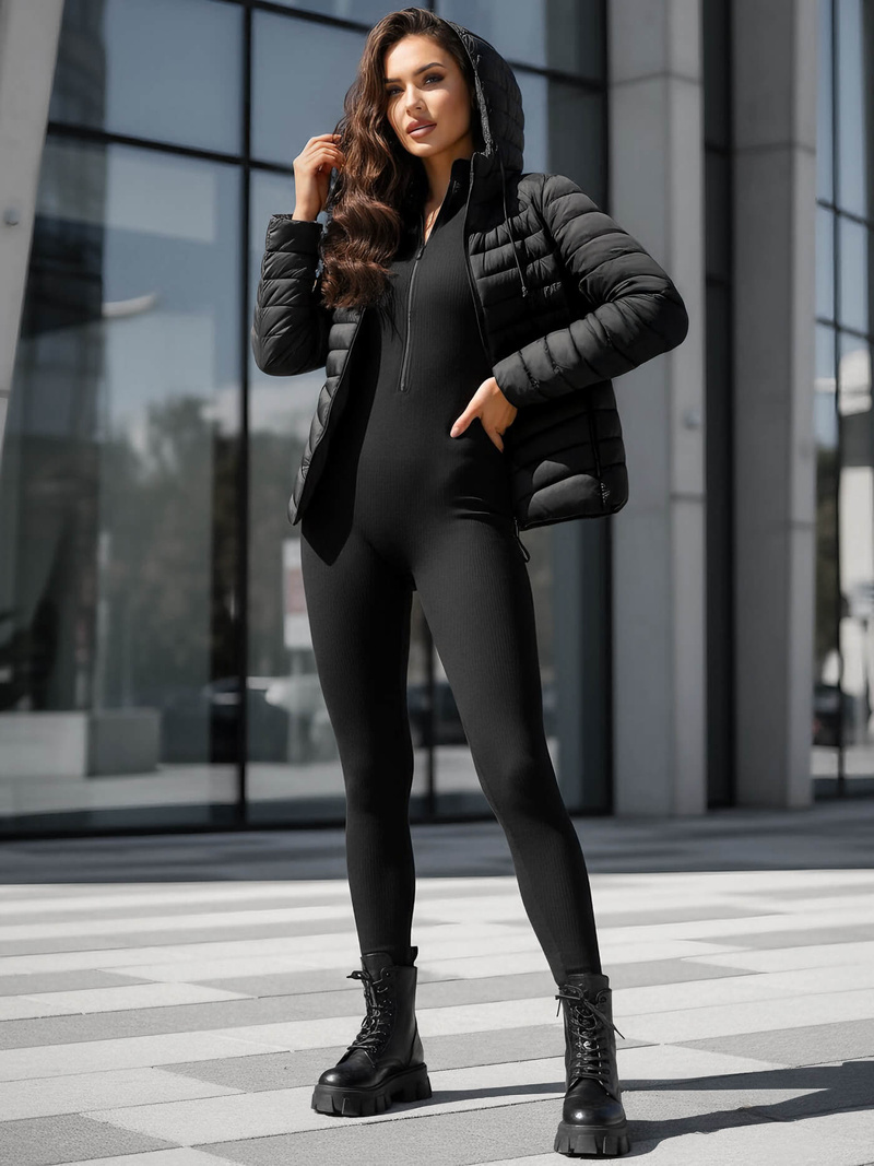 Ženska Jakna Crna OZONEE JS/11Z8226Z