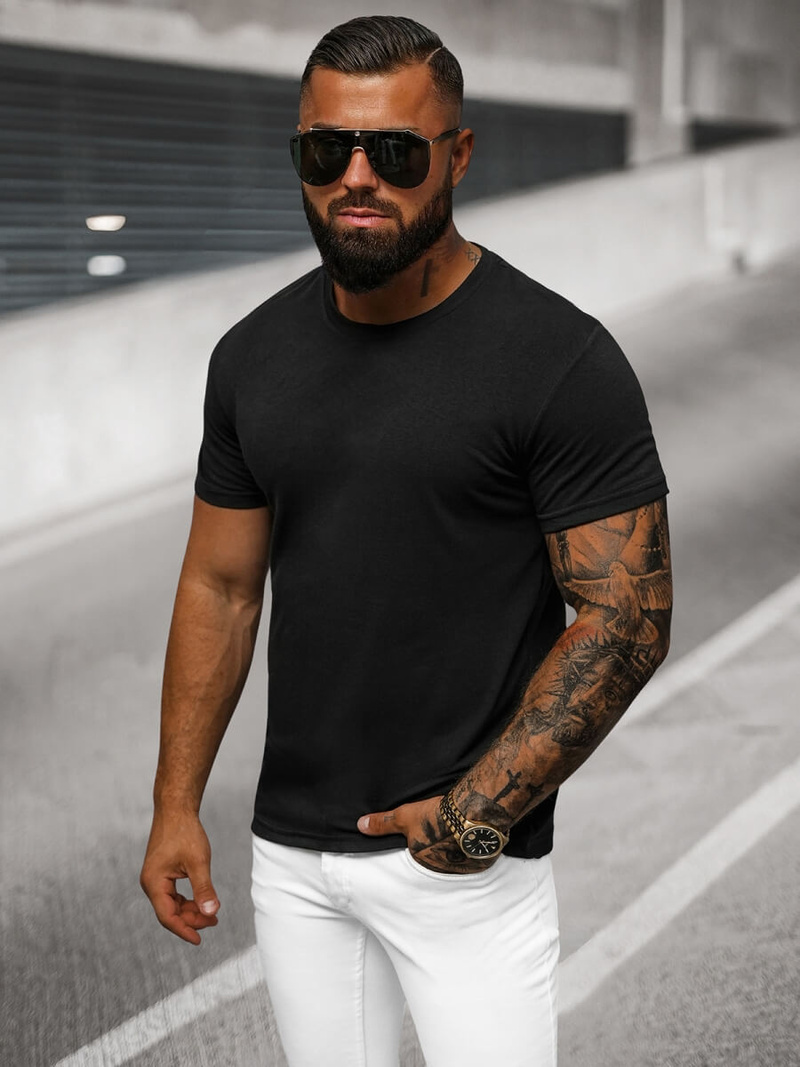 Muška majica crna OZONEE O/T1277/3