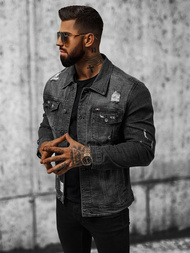 Muška traper jakna crna OZONEE NB/MJ515N