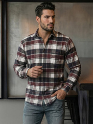 Muška Košulja Bordo OZONEE V/V174Z