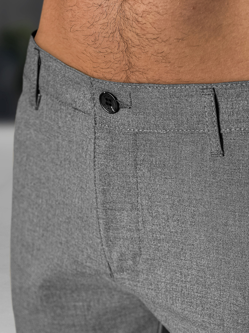 Muške Chino Kratke Hlače Tamnosive OZONEE DJ/4400