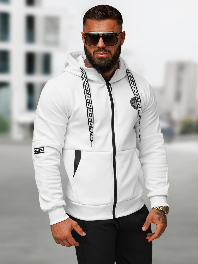 Muška trenirka bijelo-crni OZONEE O/LN11887