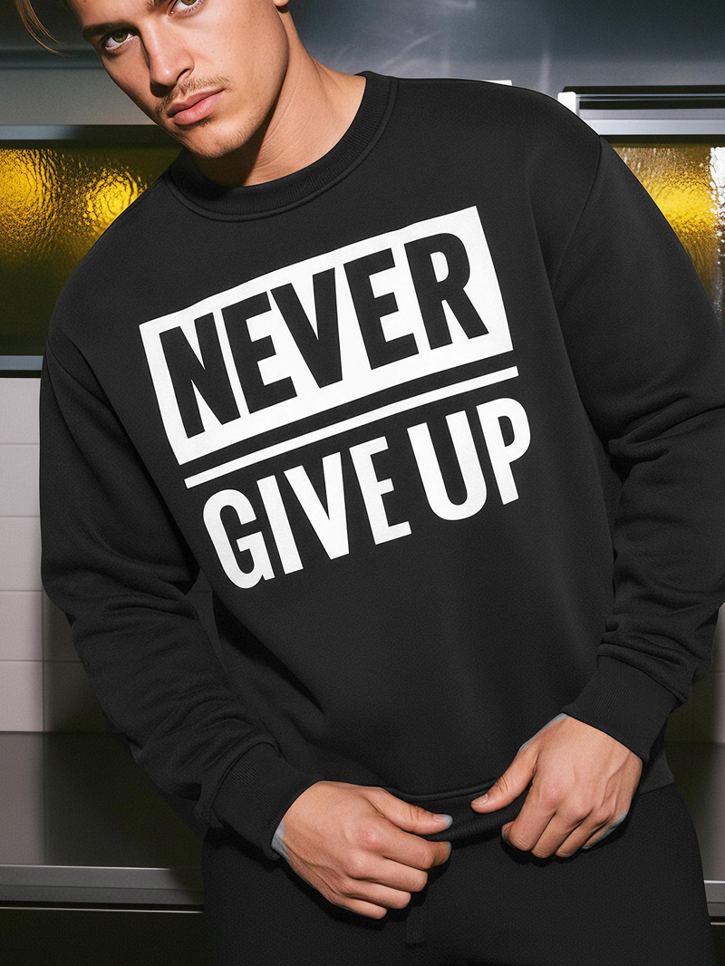 Muška dukserica crna OZONEE JS/8B1769/3