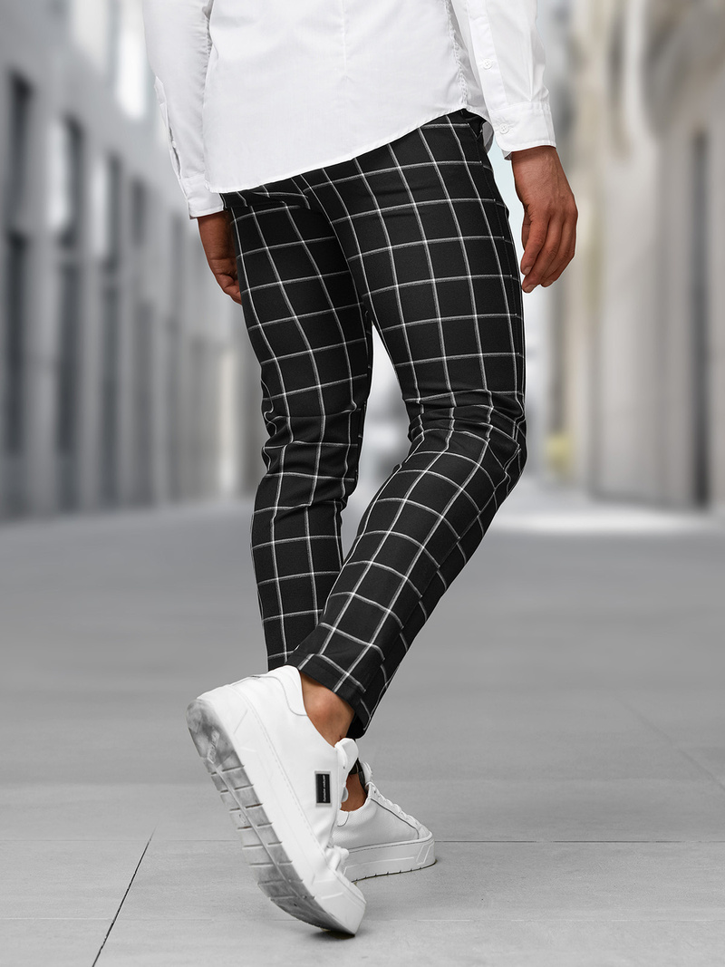 Muške chino hlače crne OZONEE DJ/5522Z