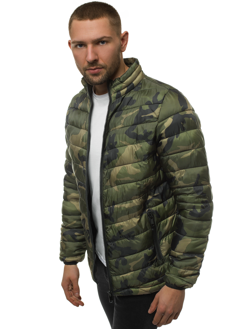 Muška proljetna jakna zelena-camo OZONEE JS/SM80Z