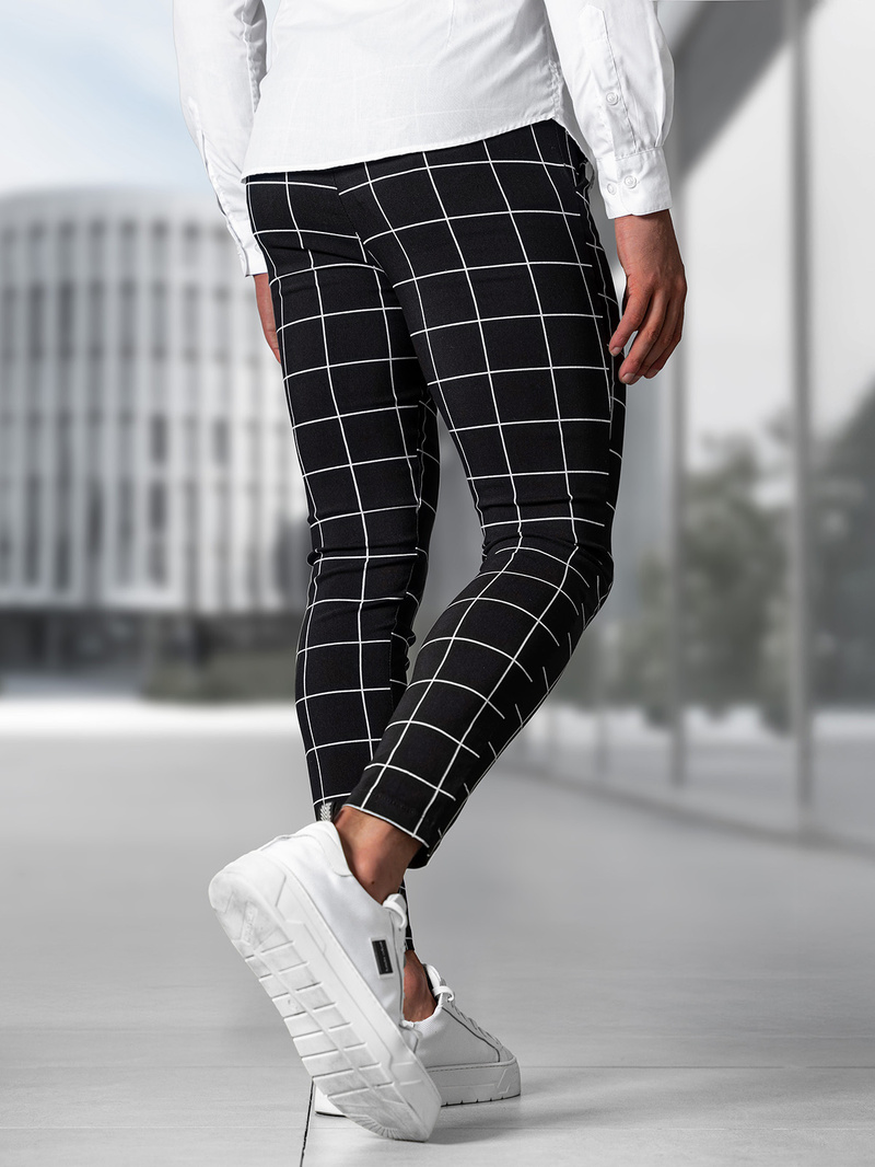 Muške Chino Hlače Crne OZONEE O/P4009Z