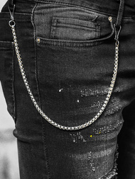 Muške Traperice Crne OZONEE O/MB465