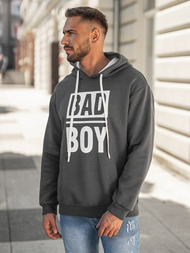 Muška dukserica s kapuljačom grafitna OZONEE JS/65B3909/5