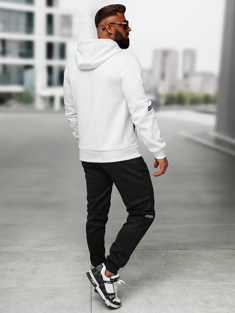 Muška trenirka bijelo-crni OZONEE O/LN11887