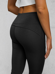 Ženske sportske tajice sa širokim nogama crne OZONEE JS/17K570/3