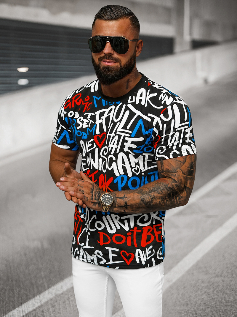 Muška majica crna OZONEE O/T1271/3