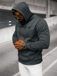 Muška dukserica s kapuljačom grafitna OZONEE JS/27B6512/5