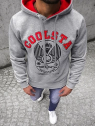 Muška dukserica s kapuljačom siva OZONEE JS/Y10036