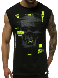 Muška majica bez rukava crno-žuta OZONEE MACH/M1212