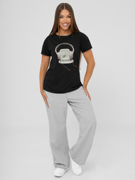 Ženska majica crna OZONEE DJ77806