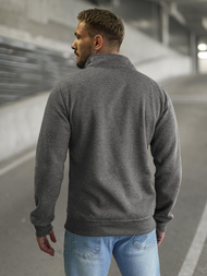 Muška dukserica s patentom tamnosiva OZONEE JS/2002Z