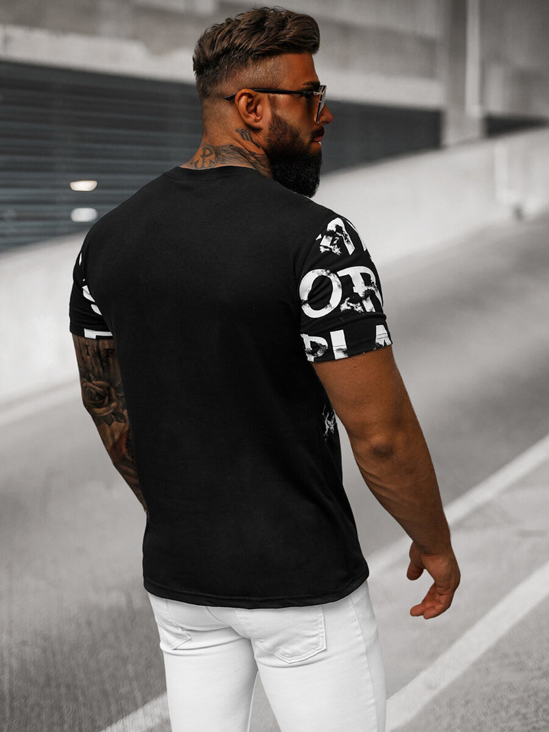 Muška majica crna OZONEE O/8T1280/3