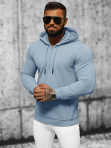 Muška dukserica s kapuljačom plava OZONEE O/TB2273